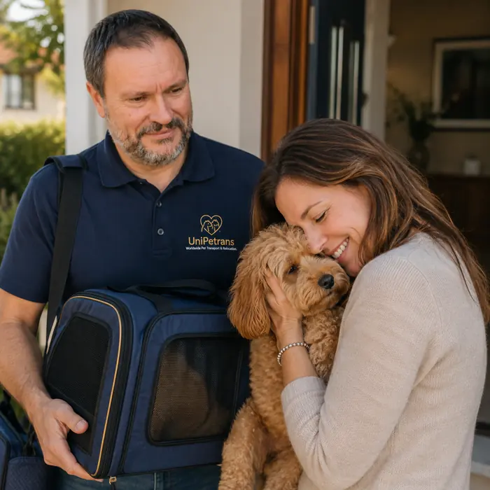 Pet reunited with its owner after a managed relocation
